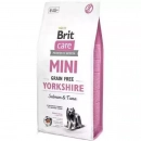 Фото - сухой корм Brit Care Dog Grain Free Mini Yorkshire Salmon & Tuna беззерновой сухой корм для йоркширских терьеров ТУНЕЦ и ЛОСОСЬ