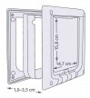 Фото 3 - двери врезные Trixie 4-Way Flap Door Electromagnetic электромагнитная врезная дверца для кошек и собак, белый (3869)