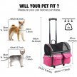 Фото - переноски, сумки, рюкзаки Senful 3-In-1 Pet Trolley візок-рюкзак для котів і собак, салатовий