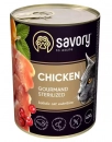 Фото 5 - влажный корм (консервы) Savory (Сейвори) GOURMAND STERILIZED CHICKEN влажный корм для стерилизованных котов (курица)