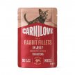 Фото - влажный корм (консервы) Carnilove Kitten Carnilove Jelly Rabbit with Marigold влажный корм для котят, кусочки в желе КРОЛИК и КАЛЕНДУЛА