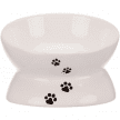 Фото - миски, напувалки, фонтани Trixie Ceramic Bowl керамічна миска на підставці для котів, біла (24798)