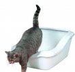Фото - туалети, лотки Trixie CLEANY CAT відкритий туалет з бортиком для котів, білий
