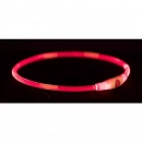 Фото - амуниция Trixie USB Flash Light Ring светящийся ошейник для собак, прозрачный, красный