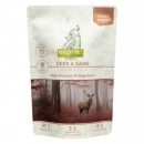 Фото - влажный корм (консервы) Isegrim (Изегрим) Pouch Roots Deer & Game Консервы для собак с олениной, мясом дичи, корнем петрушки, сафлоровым маслом и лесными травами