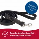 Фото - амуниция Coastal (Костал) Circle-T Dog Leash кожаный поводок для собак, ЧЕРНЫЙ