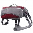 Фото 4 - амуниция Voyager Pet Dog Bagpack cумка-седло для собак, красный с серым