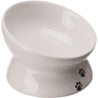 Фото 3 - миски, напувалки, фонтани Trixie Ceramic Bowl керамічна миска на підставці для котів, біла (24798)