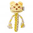 Фото 4 - игрушки DoggyMan Cotton Tiger жевательная игрушка с пищалкой для собак ТИГР С КАНАТОМ