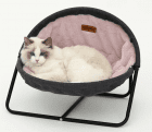 Фото 4 - спальные места, лежаки, домики Misoko&Co (Мисоко и Ко) Pet Bed Round Plush складной круглый лежак для животных, плюш, СЕРО-РОЗОВЫЙ