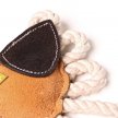 Фото 4 - іграшки DoggyMan Leather Chicken With Rope жувальна іграшка для собак КУРЧА З МОТУЗКОЮ