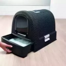 Фото - туалети, лотки Curver Petlife LITTER BOX закритий туалет для кішок, чорний