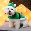 Фото 5 - одежда Pet Fashion Santa рождественская попона для собак, зеленый