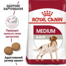 Фото - сухий корм Royal Canin MEDIUM ADULT (СОБАКИ СЕРЕДНІХ ПОРІД ЕДАЛТ) корм для собак від 12 місяців