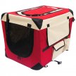 Фото - клетки, вольеры Senful Pet Soft Crate мягкая клетка для собак с флисовым ковриком и чехлом, красно-бежевая