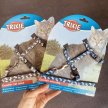Фото 6 - шлейки, нашийники Trixie нейлонова шлейка з повідцем для кішок з черепами (41894)