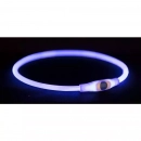 Фото 3 - амуніція Trixie USB Flash Light Ring нашийник для собак, що світиться, прозорий, синій