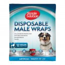 Фото - памперсы и трусики Simple Solution Disposable Wrap for Male Dogs одноразовый влагопоглощающий гигиенический пояс для кобелей