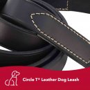 Фото - амуніція Coastal (Костал) Circle-T Dog Leash шкіряний повідець для собак, ЧОРНИЙ