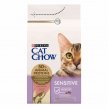 Фото - сухой корм Cat Chow SENSITIVE корм для кошек с чувствительным пищеварением ЛОСОСЬ