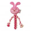 Фото 2 - игрушки DoggyMan Cotton Rabbit жевательная игрушка с пищалкой для собак КРОЛИК С КАНАТОМ