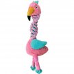 Фото 2 - игрушки Kong Knots Twists игрушка с пищалкой для собак РОЗОВЫЙ ФЛАМИНГО С УЗЛАМИ