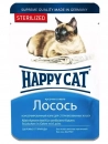 Фото - влажный корм (консервы) Happy Cat (Хэппи Кет) STERILISED влажный корм для стерилизованных кошек кусочки в желе ЛОСОСЬ