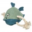 Фото 2 - игрушки Trixie Fish on Rope игрушка из кожи для собак РЫБА НА ВЕРЕВКЕ (35996)