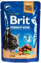 Фото - влажный корм (консервы) Brit Premium Cat Sterilized Liver консервы для стерилизованных кошек, кусочки в соусе ПЕЧЕНЬ