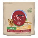 Фото - сухой корм Purina One (Пурина Ван) Mini/Small Active корм для активных собак мини и малых пород КУРИЦА И РИС