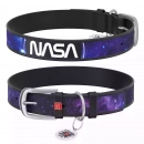 Фото - амуниция Collar WAUDOG DESIGN ошейник кожаный c QR паспортом NASA21