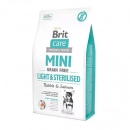 Фото - сухий корм Brit Care Dog Grain Free Mini Light & Sterilised Rabbit & Salmon беззерновий сухий корм для стерилізованих собак міні порід КРОЛИК та ЛОСОСЬ