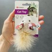 Фото 2 - игрушки Flamingo Vinta Mouse шуршащая игрушка с кошачьей мятой и перьями для кошек
