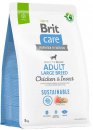 Фото - сухий корм Brit Care Dog Sustainable Adult Large Breed Chicken & Insect сухий корм для собак великих порід КУРКА та КОМАХИ