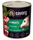 Фото - влажный корм (консервы) Savory (Сейвори) GOURMAND 4 MEATS влажный корм для взрослых собак (4 вида мяса)