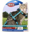 Фото - шлейки, нашийники Trixie нейлонова шлейка з повідцем для кішок ГОРОШОК (41862)