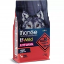 Фото - сухой корм Monge Dog BWild Low Grain Adult All Breeds Deer сухой низкозерновой корм для собак всех пород ОЛЕНИНА