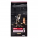 Фото - сухой корм Purina Pro Plan (Пурина Про План) Puppy Medium Sensitive Skin Salmon сухой корм для щенков средних пород с чувствительной кожей ЛОСОСЬ