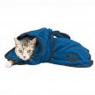 Фото 11 - одяг Fovis Derby рушник-халат із мікрофібри з капюшоном і поясом для собак та котів, блакитний