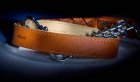 Фото 4 - амуніція Collar Шкіряна плетена водилка з амортизатором для собак
