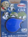 Фото 3 - рулетки Flexi (Флексі) CLICK 3 (КЛІК СТРІЧКА) повідець-рулетка для собак середніх та великих порід, синій