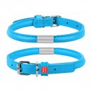 Фото 3 - амуниция Collar Glamour Кожаный ошейник круглый с адресником