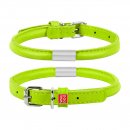 Фото 4 - амуниция Collar Glamour Кожаный ошейник круглый с адресником