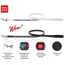 Фото 3 - амуніція Collar WAUDOG КВІТИ шкіряний повідець для собак, білий