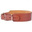 Фото - амуніція Collar Шкіряний нашийник для собак подвійний з прошивкою РОМБИ, довжина 38-50 см