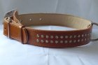 Фото 4 - амуниция Collar Кожаный ошейник двойной для собак со стразами