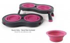 Фото 2 - миски, напувалки, фонтани DEXAS Replacement Bowls, Collapsible Feeders - Змінні миски для подвійної миски на складній підставці, рожевий