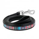Фото - амуниция Collar WAUDOG ЭТНО кожаный поводок для собак, черный