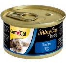 Фото - вологий корм (консерви) Gimcat Shiny Cat in jelly (ТУНЕЦЬ У ЖЕЛЕ) консерви для кішок