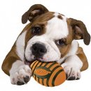 Фото 3 - игрушки Hagen NERF DOG Spiral Squeak Football Игрушка в форме мяча для регби, 8,5 см